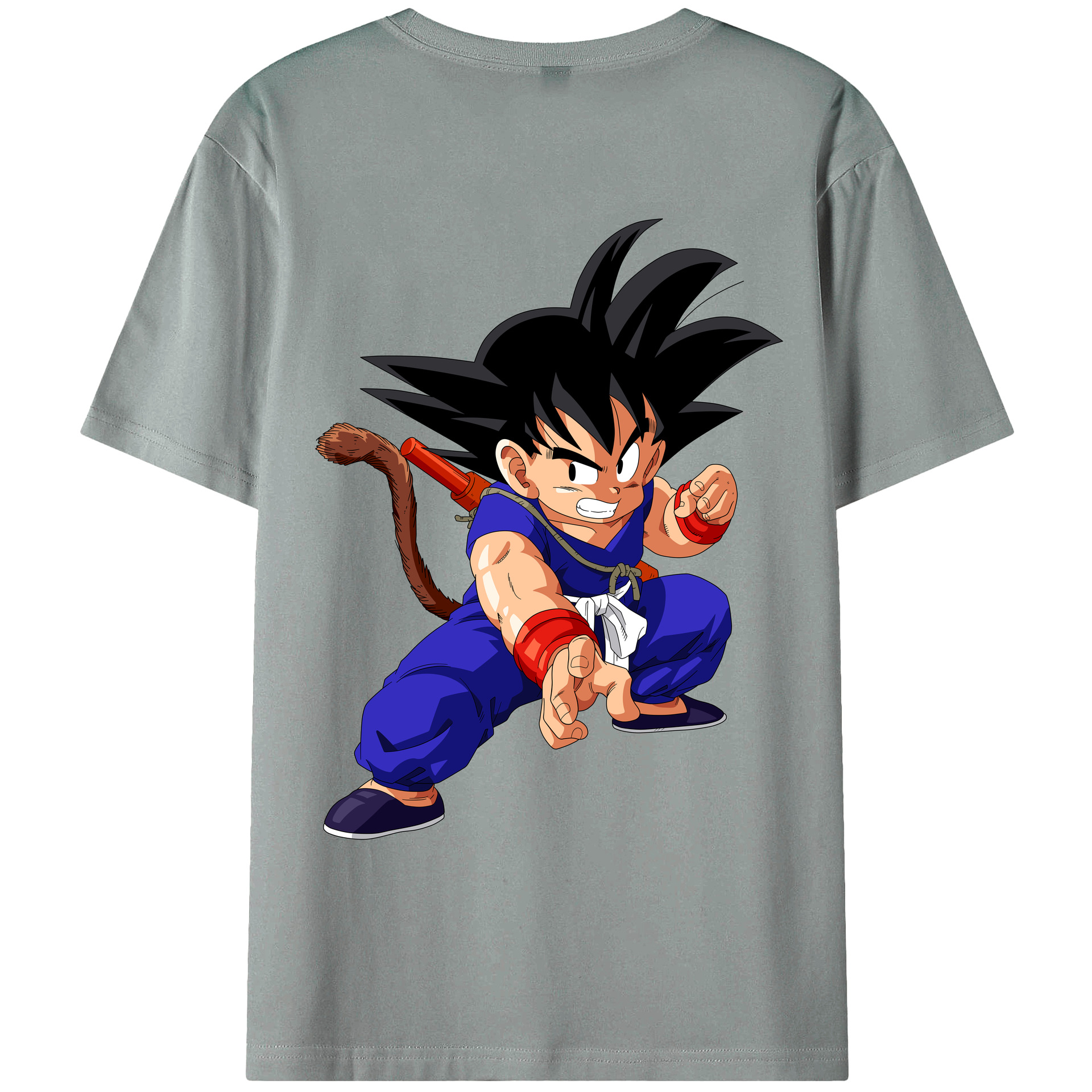 （画像用） ドラゴンボール 孫悟空（そん ごくう）Son Goku カカロット DRAGON BALL Kakarotto 綿100％ メンズ半袖Tシャツ（バックプリント） 通気性